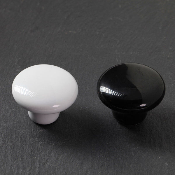 105 Plain White Ceramic Knob