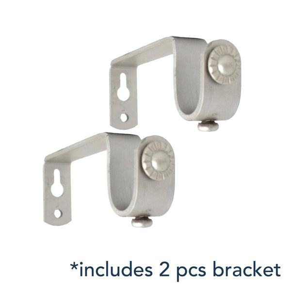 Leaf Satin Nickel Iron Curtain Rod Set
