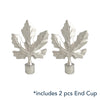Leaf Satin Nickel Iron Curtain Rod Set