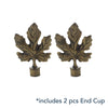 Leaf Antique Brass Iron Curtain Rod Set