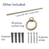 Leaf Antique Brass Iron Curtain Rod Set