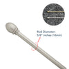 Egg Satin Nickel Iron Curtain Rod Set