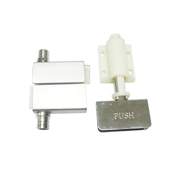 Stainless Single Glass Hinge Push Open