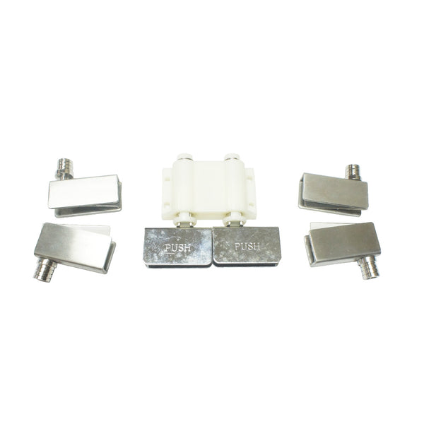 Stainless Double Glass Hinge Push Open