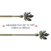 Leaf Antique Brass Iron Curtain Rod Set