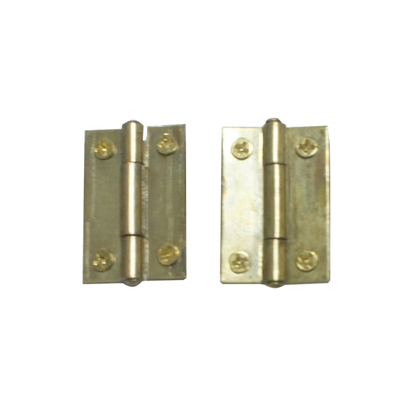 Brass Narrow Butt Hinge 1" with Screws (48 pieces)