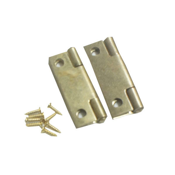 Brass Narrow Butt Hinge 1" with Screws (48 pieces)