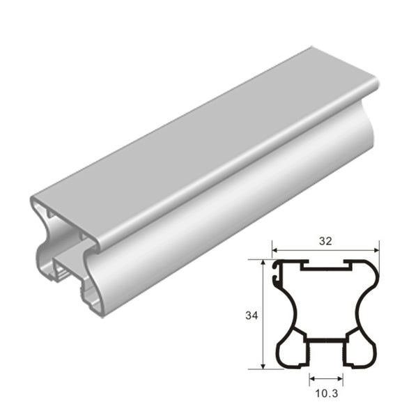 Aluminum Profile Sliding Wardrobe Mechanism Set