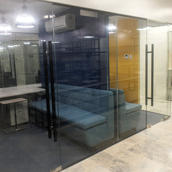 Black Square H-Handle 600mm