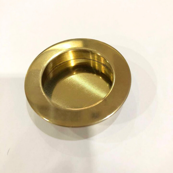 058 Round Brass Flush Handle