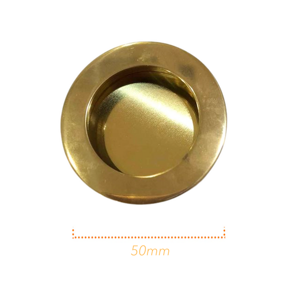 058 Round Brass Flush Handle