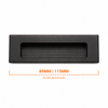 0965 Rectangle Black Flush Handle