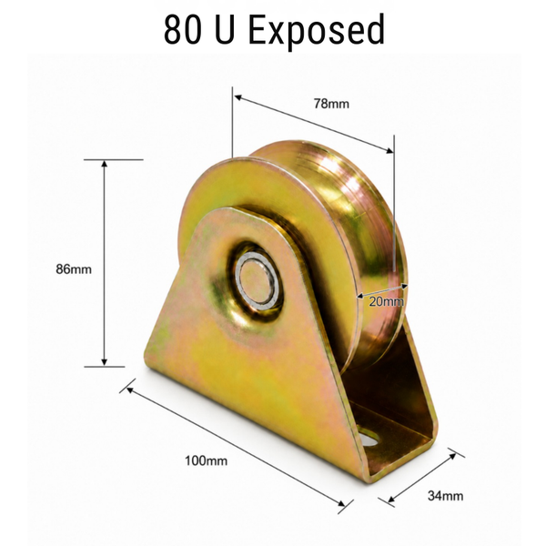 80S U-Groove Exposed Gate Roller