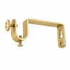Single Brass Plated Curtain Bracket
