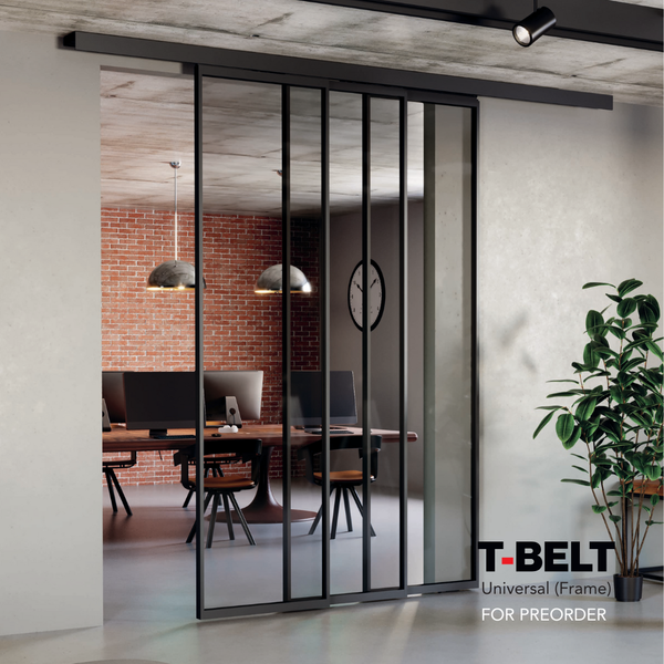 TERNO T-Belt Classic Synchronous Sliding Door Kit (3 Wooden Doors)