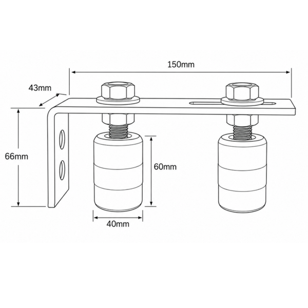 80S Gate Upper Guide Bracket