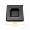 1411 Square Black Flush Pull