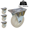 Fixed Rigid Type White Nylon Caster (4 pieces)