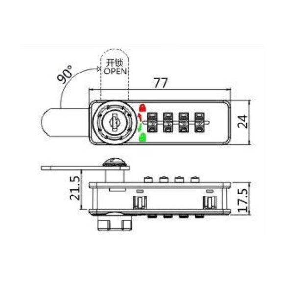 Evergood Digital Combination Password Cam Lock