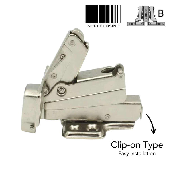 Giano 180 Degree Soft Close Half Overlap Hinge