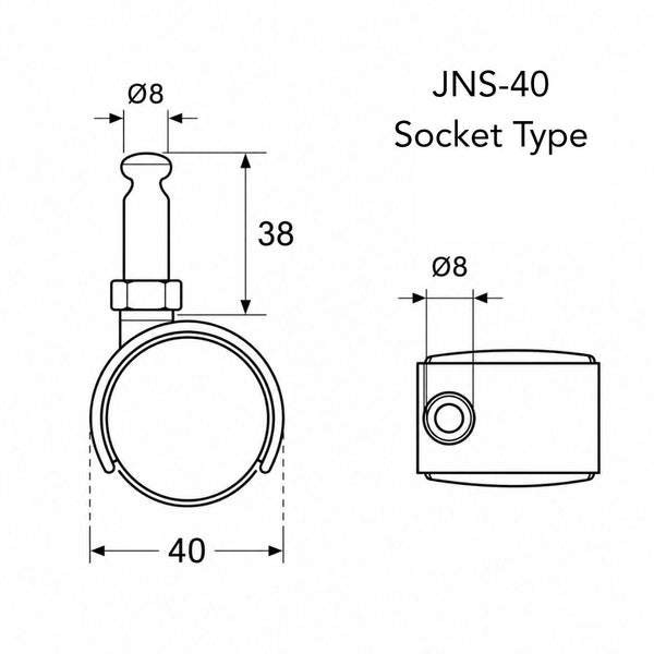 Socket Type Twin Caster