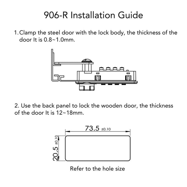 Evergood Digital Combination Password Cam Lock