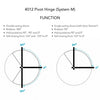 Pivot Hinge with Adjustable Closing Speed & Hold Open (200kg)