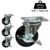 Plate Type With Brake Black Rubber Caster