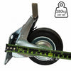 Plate Type With Hood and Double Brake Black Rubber Caster (4 pieces)