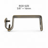 Single Brass Plated Curtain Bracket