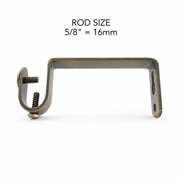 Single Brass Plated Curtain Bracket