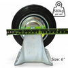 Fixed Rigid Type With Hood Black Rubber Caster (4 pieces)