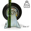 Fixed Rigid Type With Hood Black Rubber Caster (4 pieces)