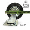 Plate Type With Hood Black Rubber Caster