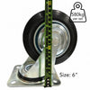 Plate Type With Hood Black Rubber Caster