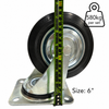 Plate Type With Hood Black Rubber Caster