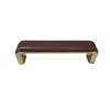 3056 Plastic Walnut / Brass Plated Pull Handle