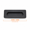 7872 Rectangle Black Flush Pull