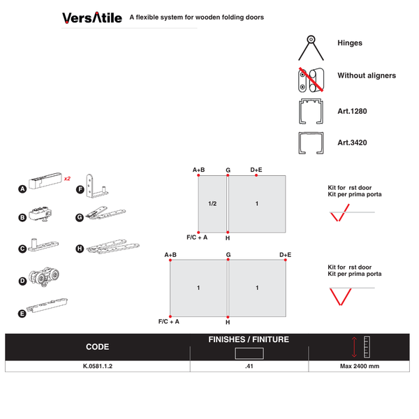 Terno Versatile Folding Door System – Up to 160 kg