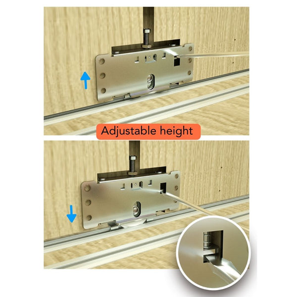 Soft Closing Sliding Roller and Rail Set