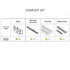 Soft Closing Sliding Roller and Rail Set