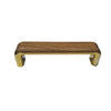 3056 Plastic White Oak / Brass Plated Pull Handle