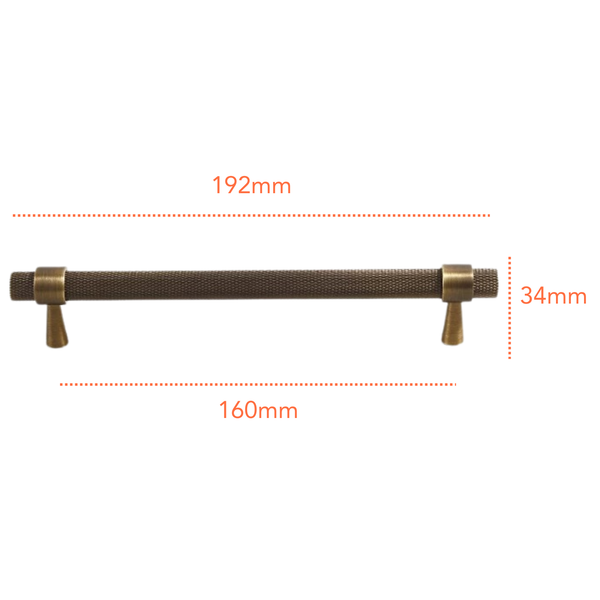 AB205 Antique Solid Brass Handle (PREORDER)