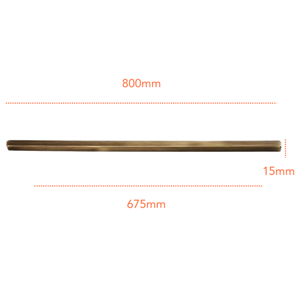 AB280 Solid Antique Brass Handle (PREORDER)