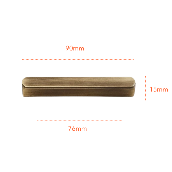 AB280 Solid Antique Brass Handle (PREORDER)