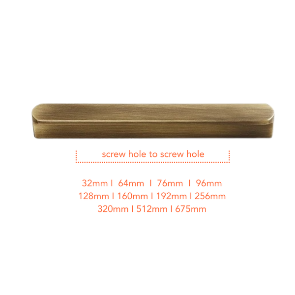 AB280 Solid Antique Brass Handle (PREORDER)