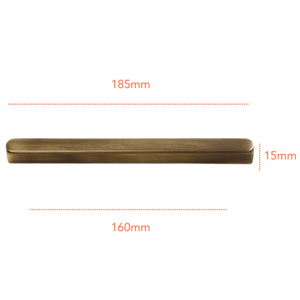 AB280 Solid Antique Brass Handle (PREORDER)