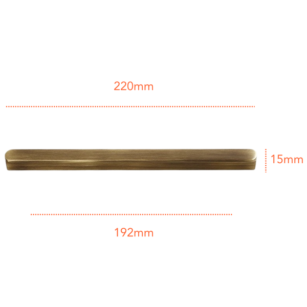 AB280 Solid Antique Brass Handle (PREORDER)