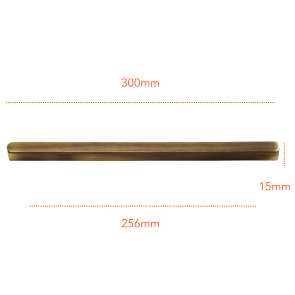 AB280 Solid Antique Brass Handle (PREORDER)