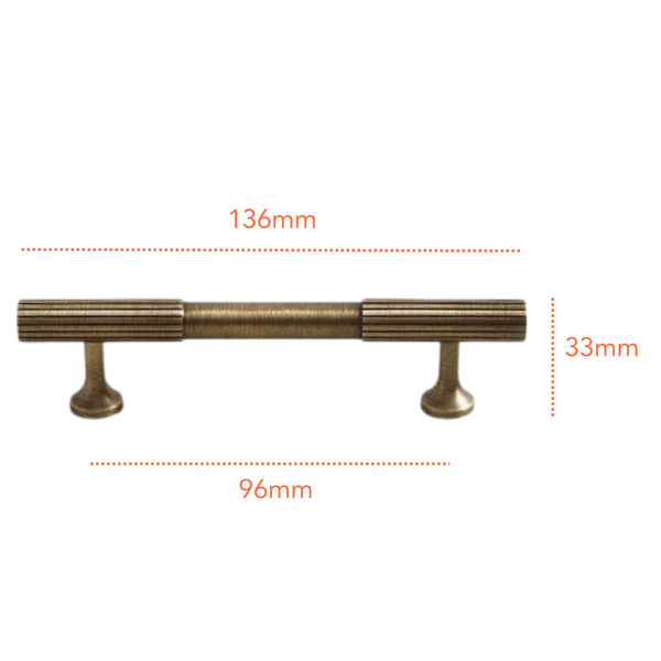 AB661 Antique Solid Brass Handle (PREORDER)
